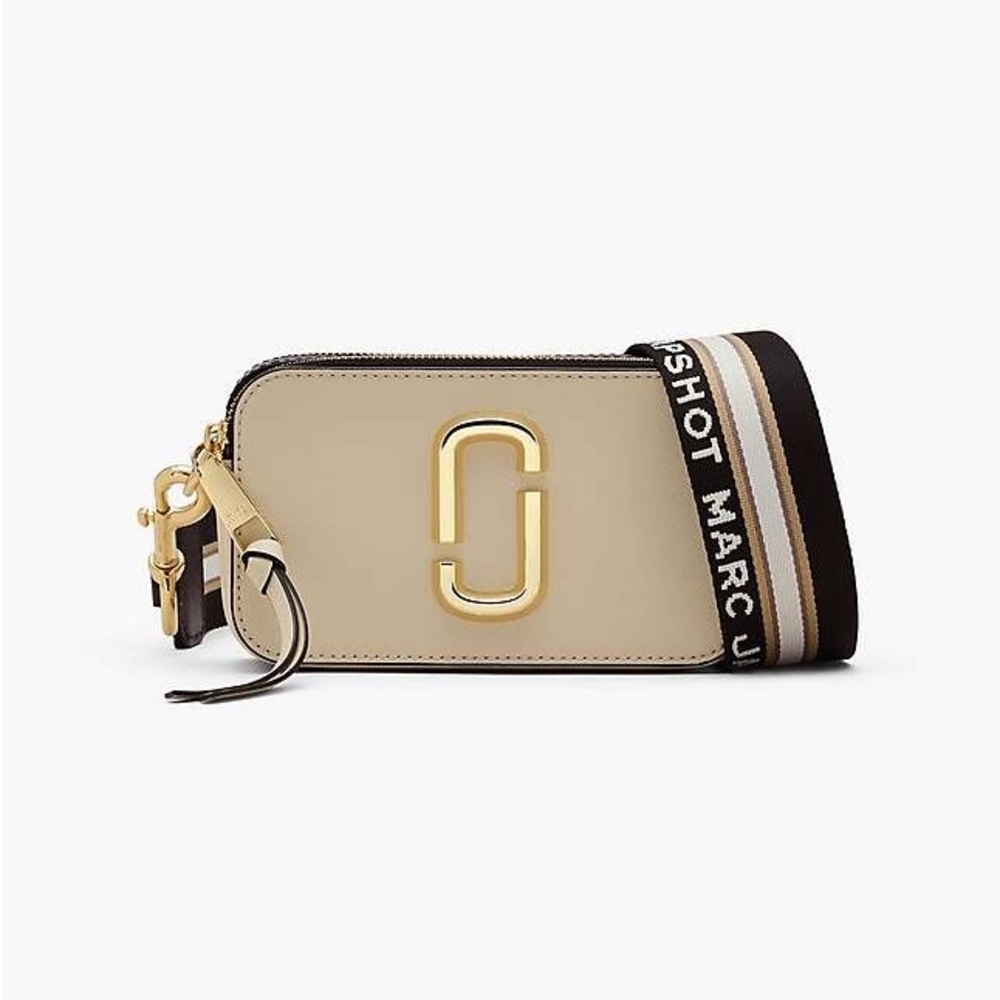 Marc Jacobs Cream Crossbody with Gold Logo
